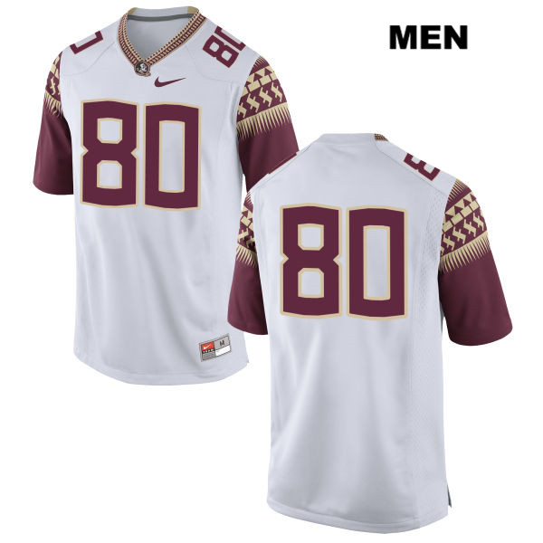 Men's NCAA Nike Florida State Seminoles #80 Alex Marshall College No Name White Stitched Authentic Football Jersey PHC6069VI